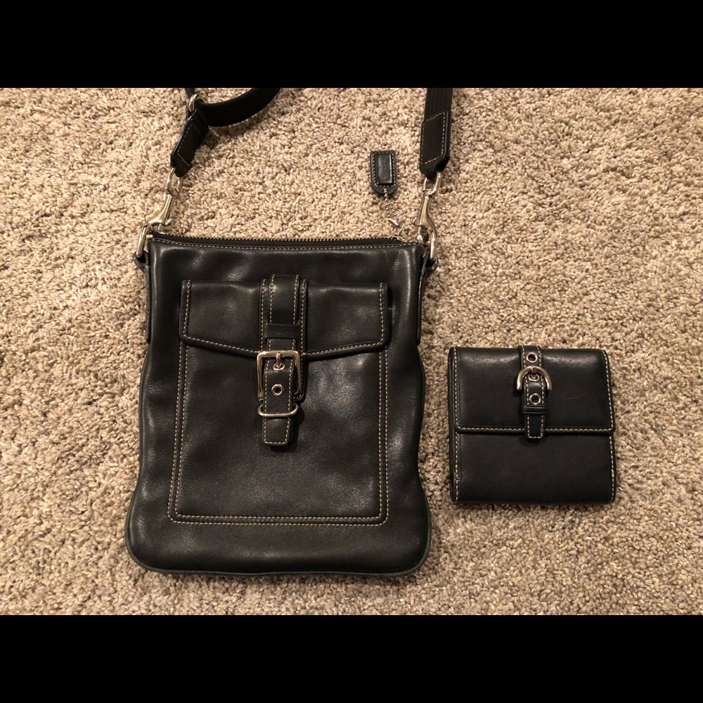 Authentic Coach bag and matching wallet